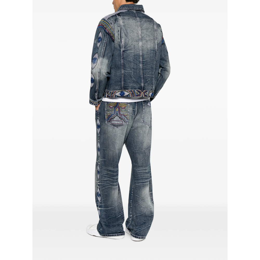 Beaded-Embroidery Jeans