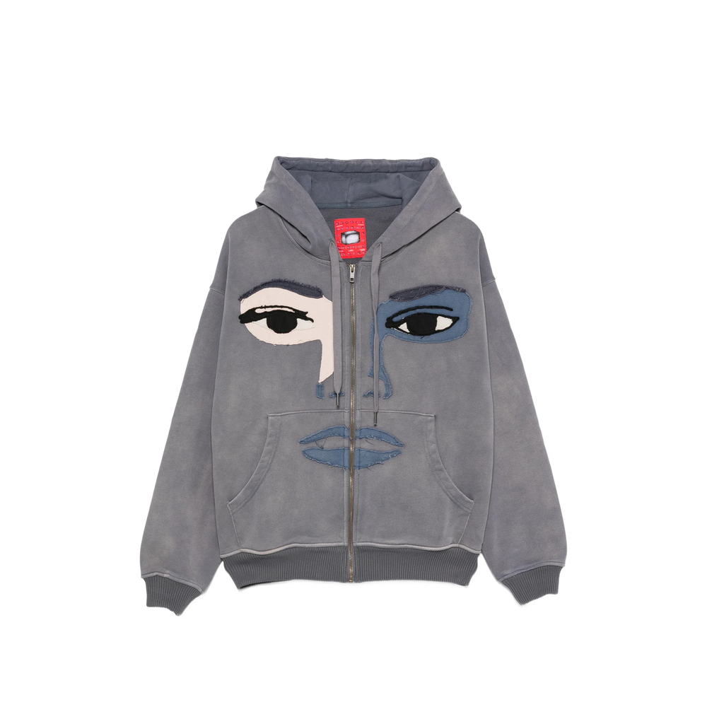 Face-Patchwork Hoodie