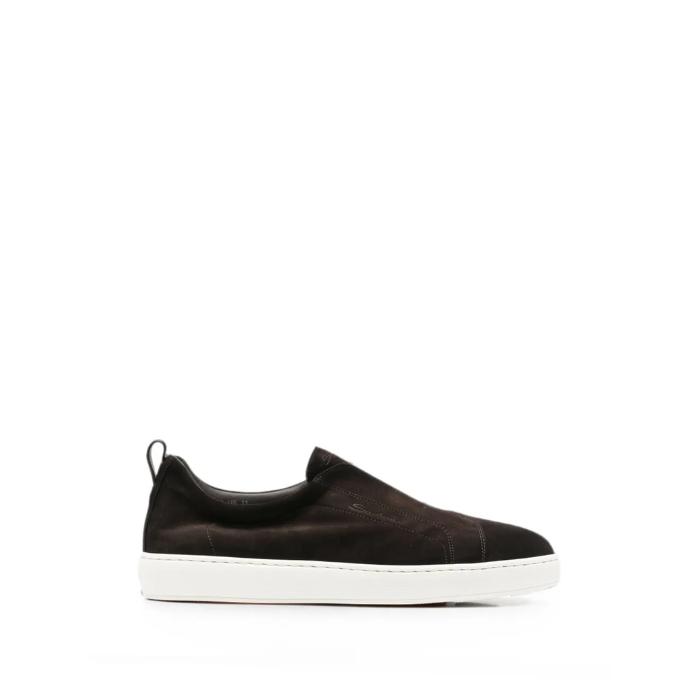 Santoni Victory Suede Slip-on Sneakers