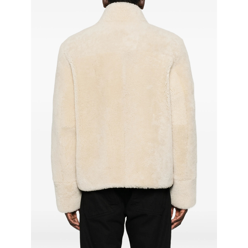 High-Neck Shearling Jacket