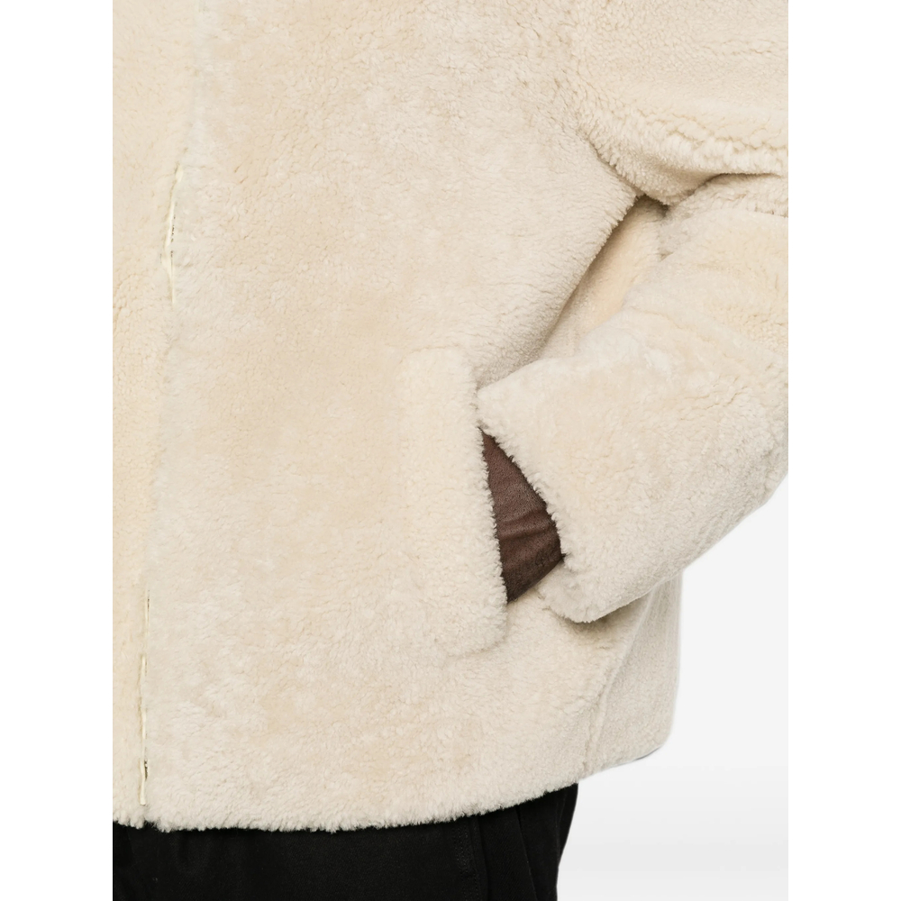 High-Neck Shearling Jacket