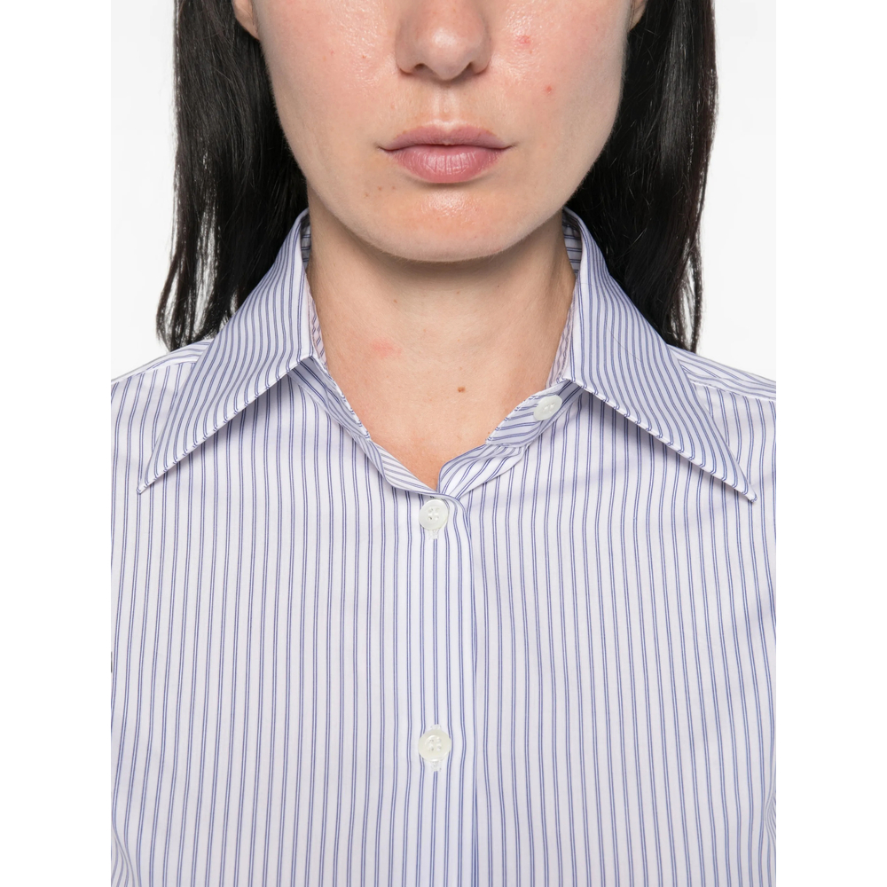 Vertical-Stripe Long-Sleeve Shirt