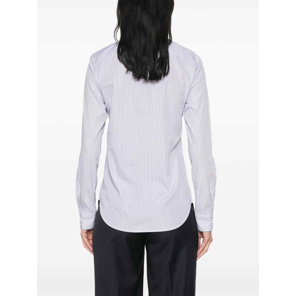 Vertical-Stripe Long-Sleeve Shirt