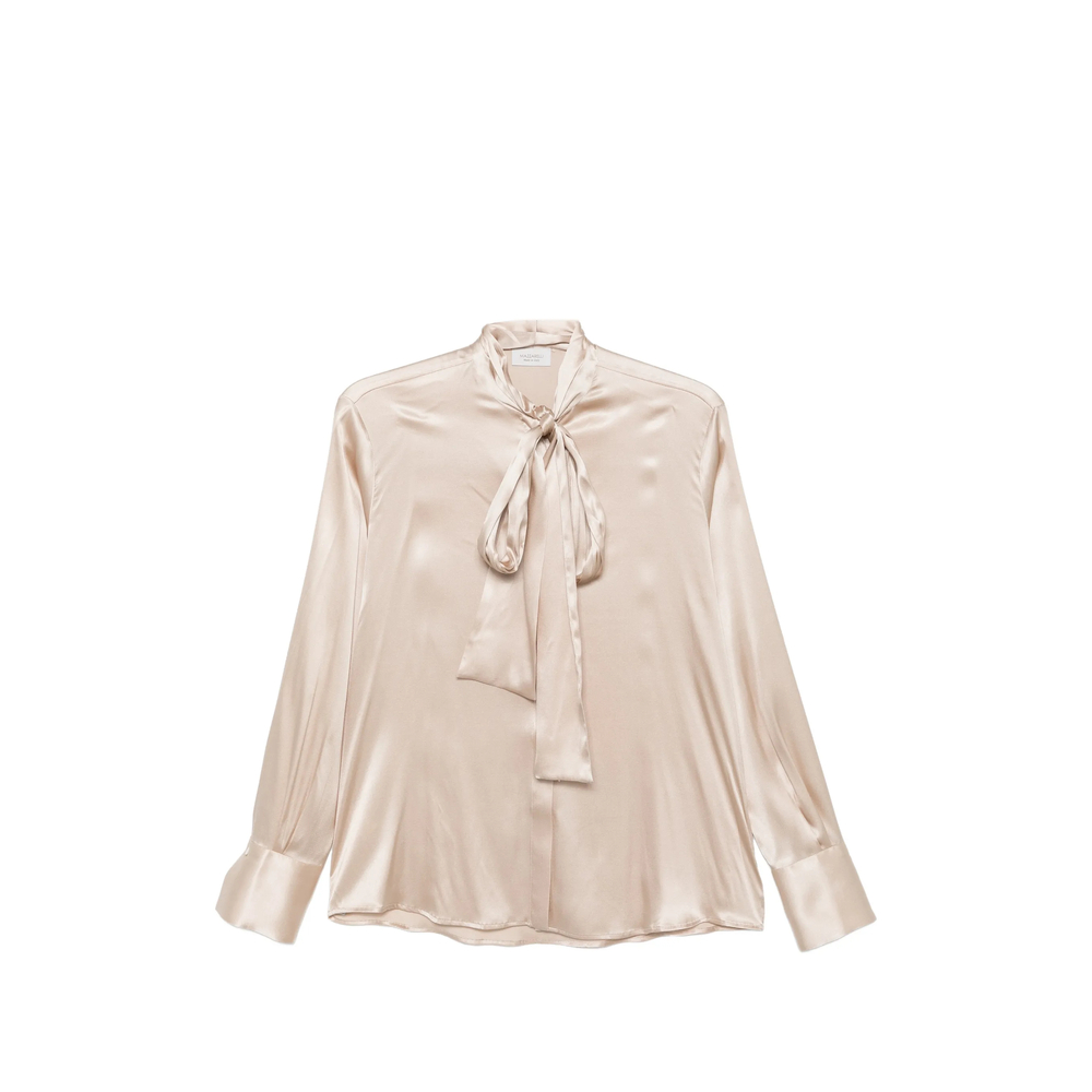 Camiceria Mazzarelli Pussy-bow Satin Blouse