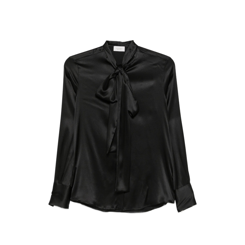 Camiceria Mazzarelli Pussy-bow Silk-satin Blouse