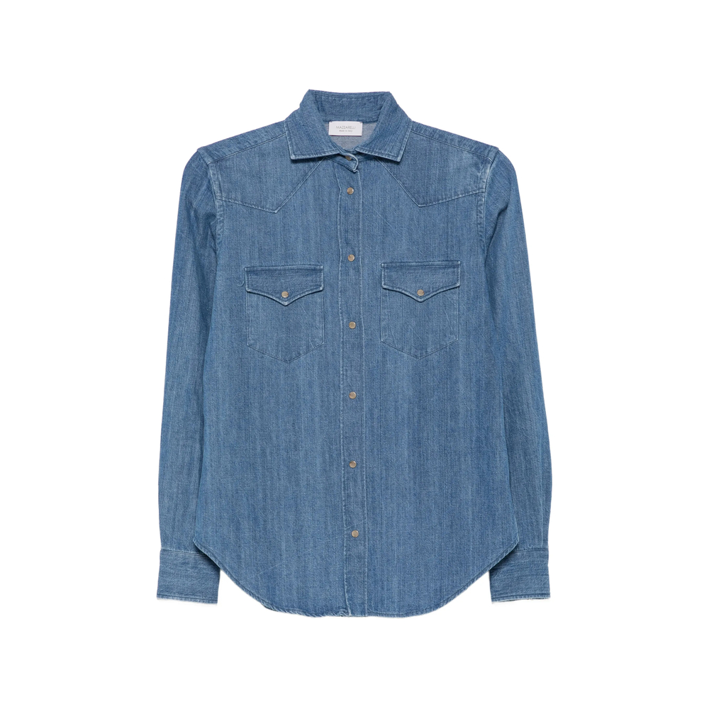 Camiceria Mazzarelli Western-style Denim Shirt