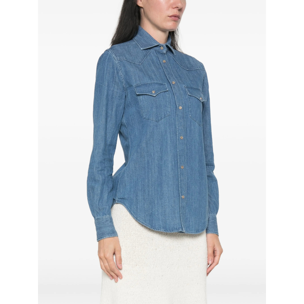 Western-Style Denim Shirt