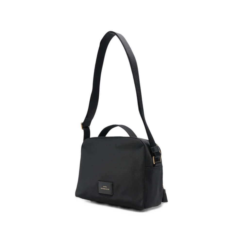 Eyes Leather-Trim Shoulder Bag