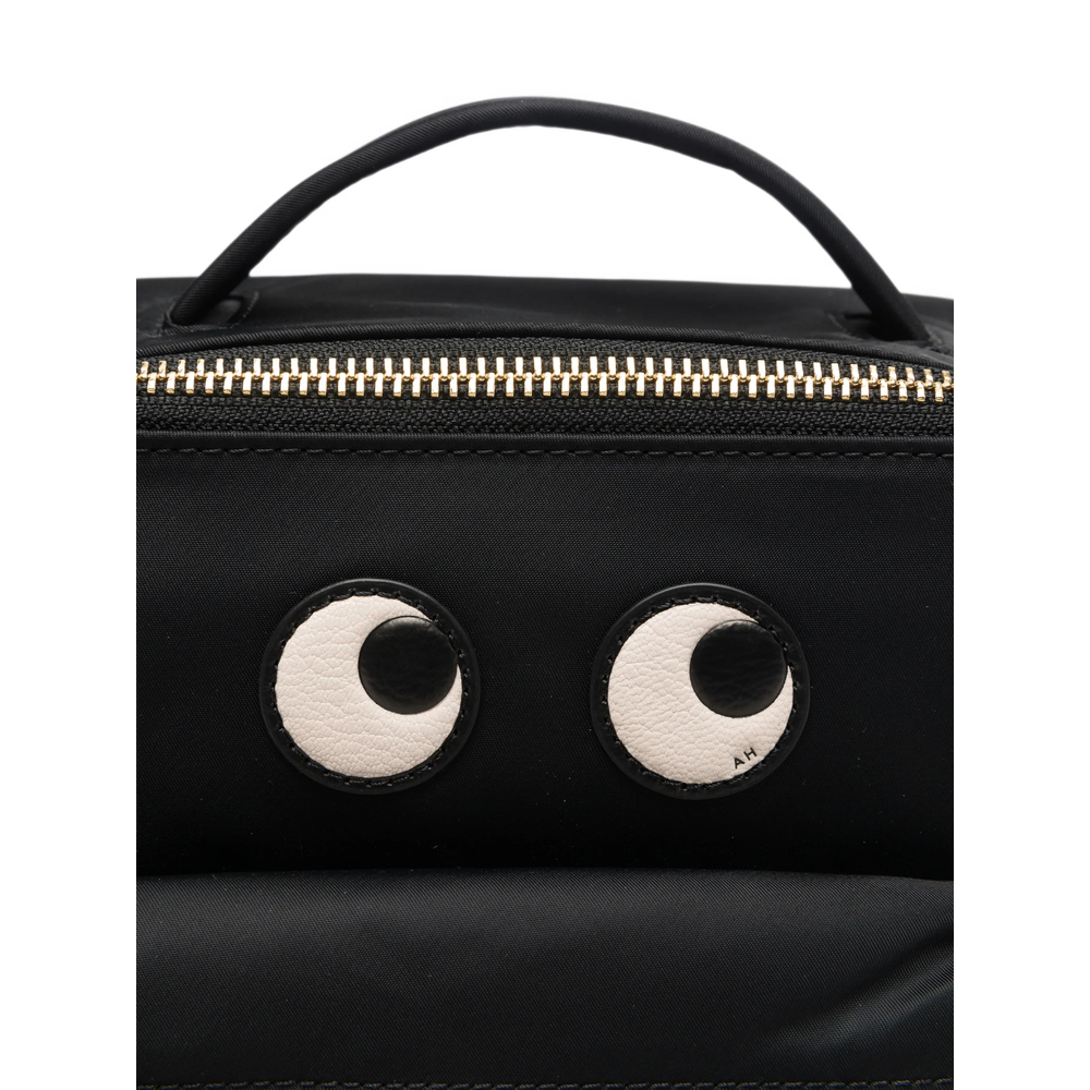 Eyes Leather-Trim Shoulder Bag