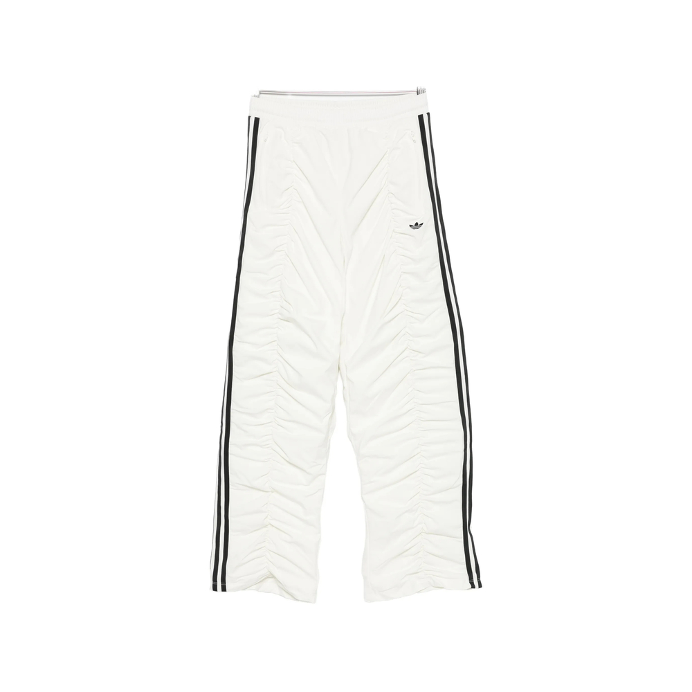 Adidas Originals Sporty Tp Ruched Side-stripe Track Pants In Neutrals