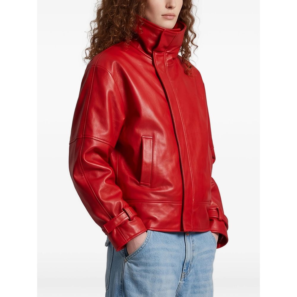 Round Bomber In Red