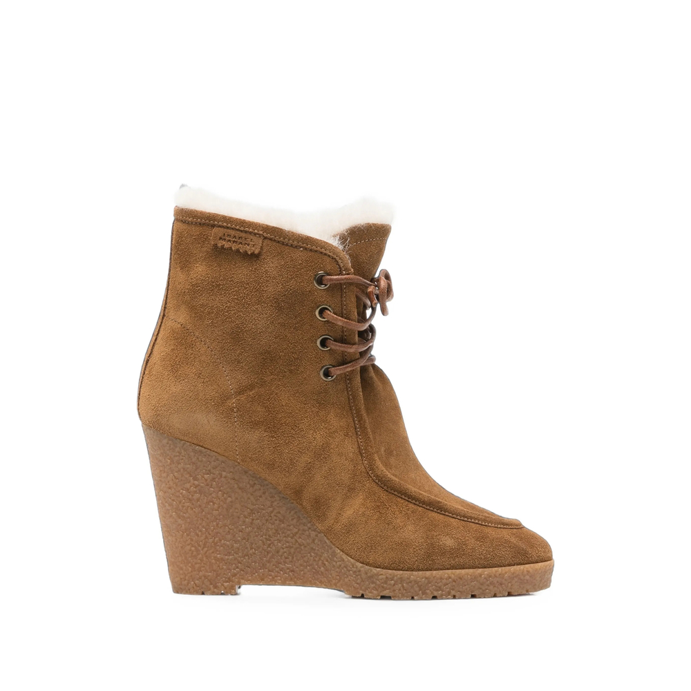 Isabel Marant Cylia Lace-up Wedge Ankle Boots