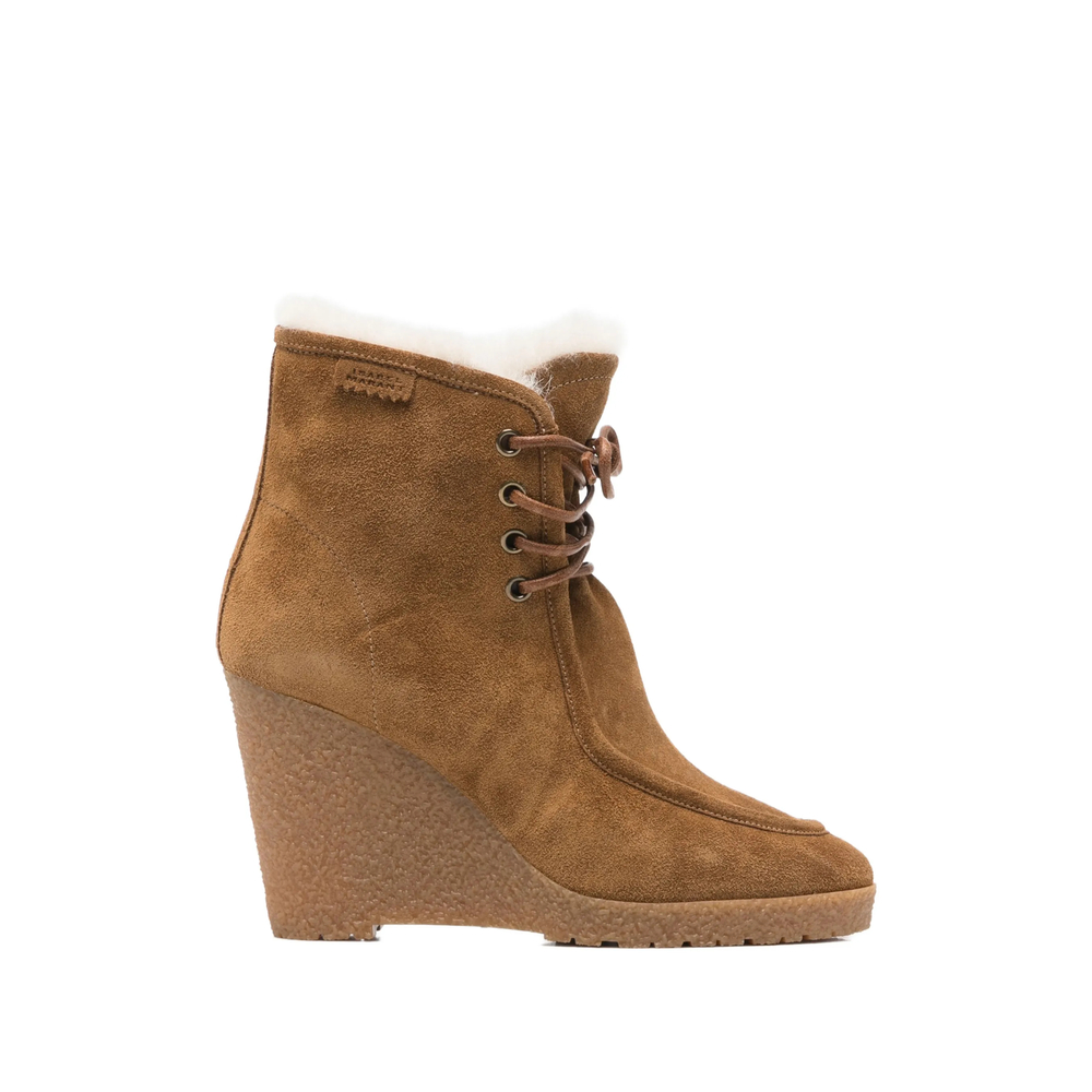 Isabel Marant Cylia Lace-up Wedge Ankle Boots