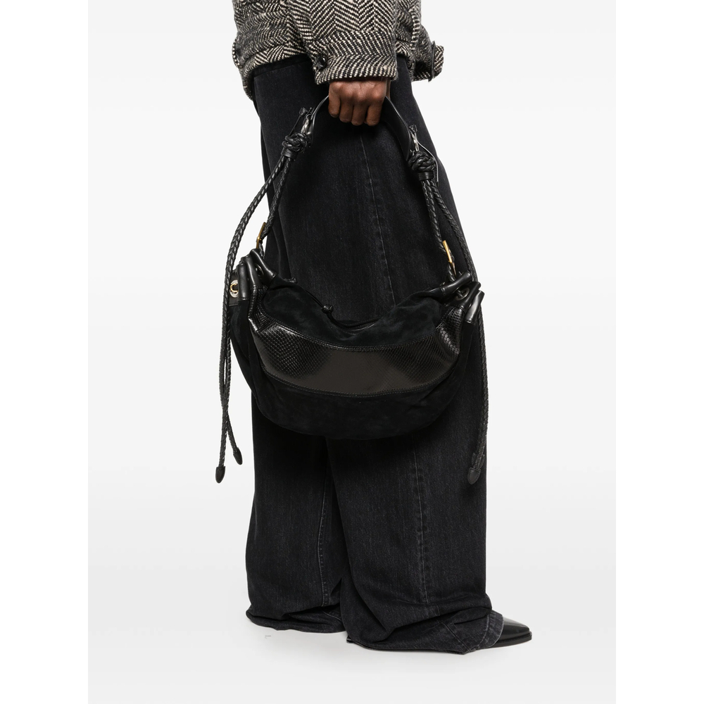 Medium Maia Braided-Strap Panelled Shoulder Bag
