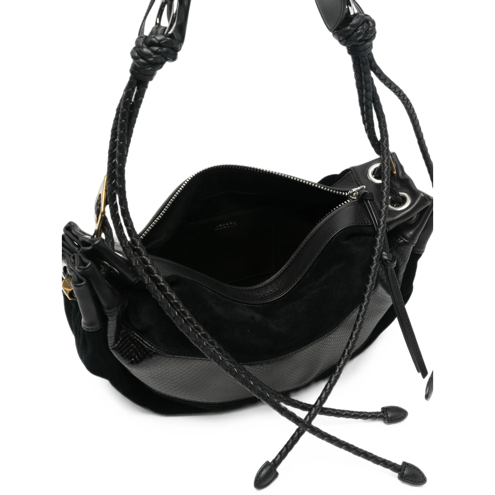 Medium Maia Braided-Strap Panelled Shoulder Bag