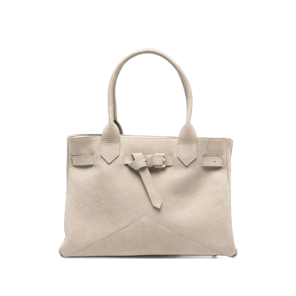 M Kate Buckle-Detail Textured Tote Bag