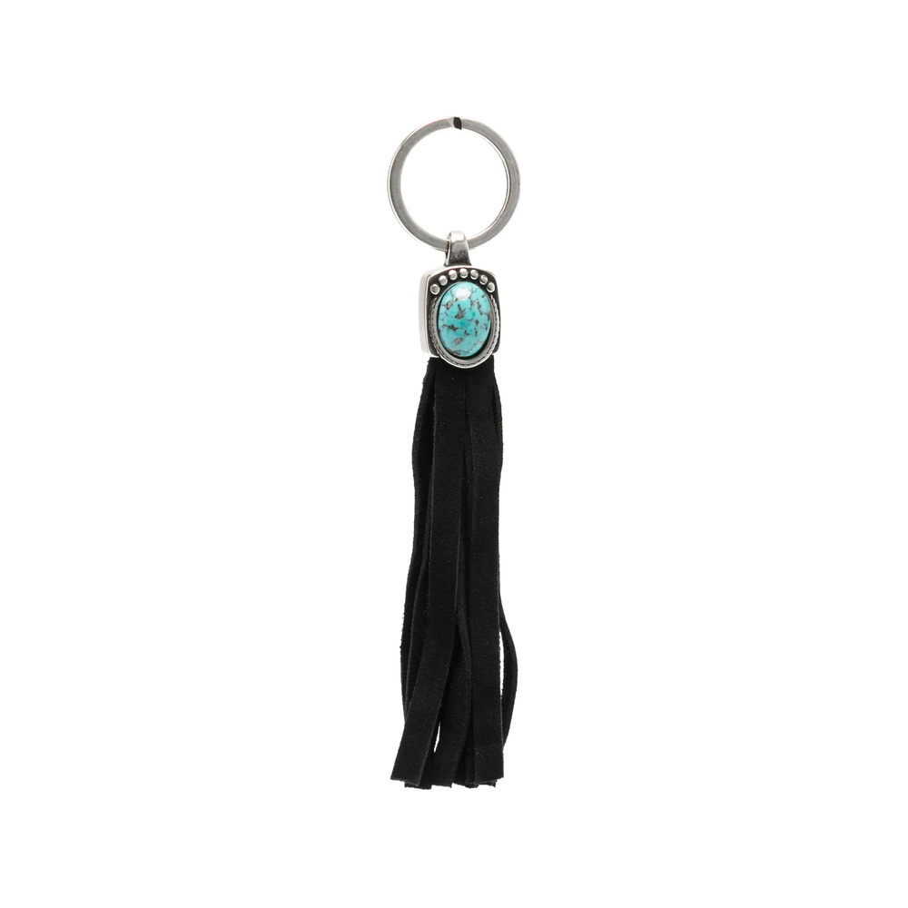 Eraldo Turquoise-embellished Fringed Keyring
