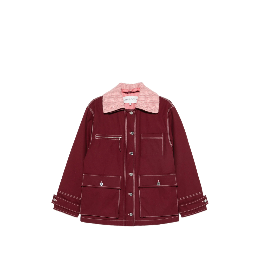 Contrast-Stitch Multi-Pocket Jacket
