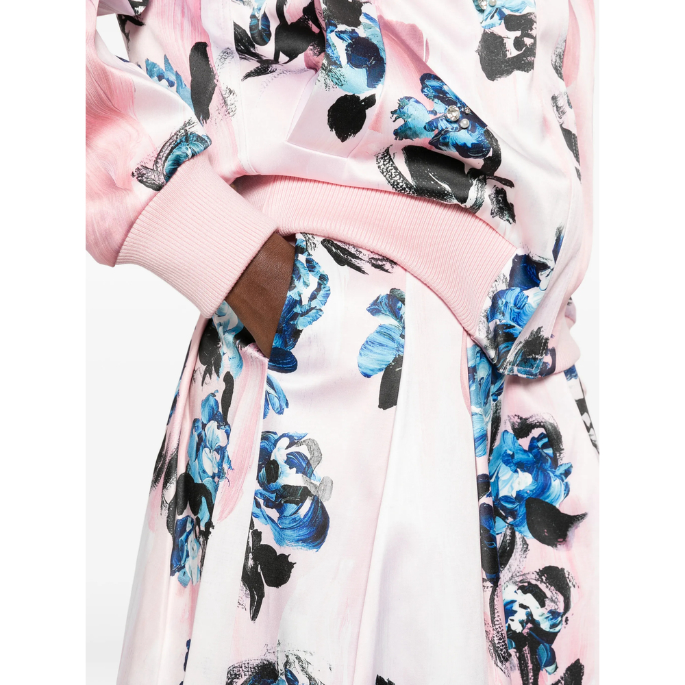 Floral-Print Pleated Midi