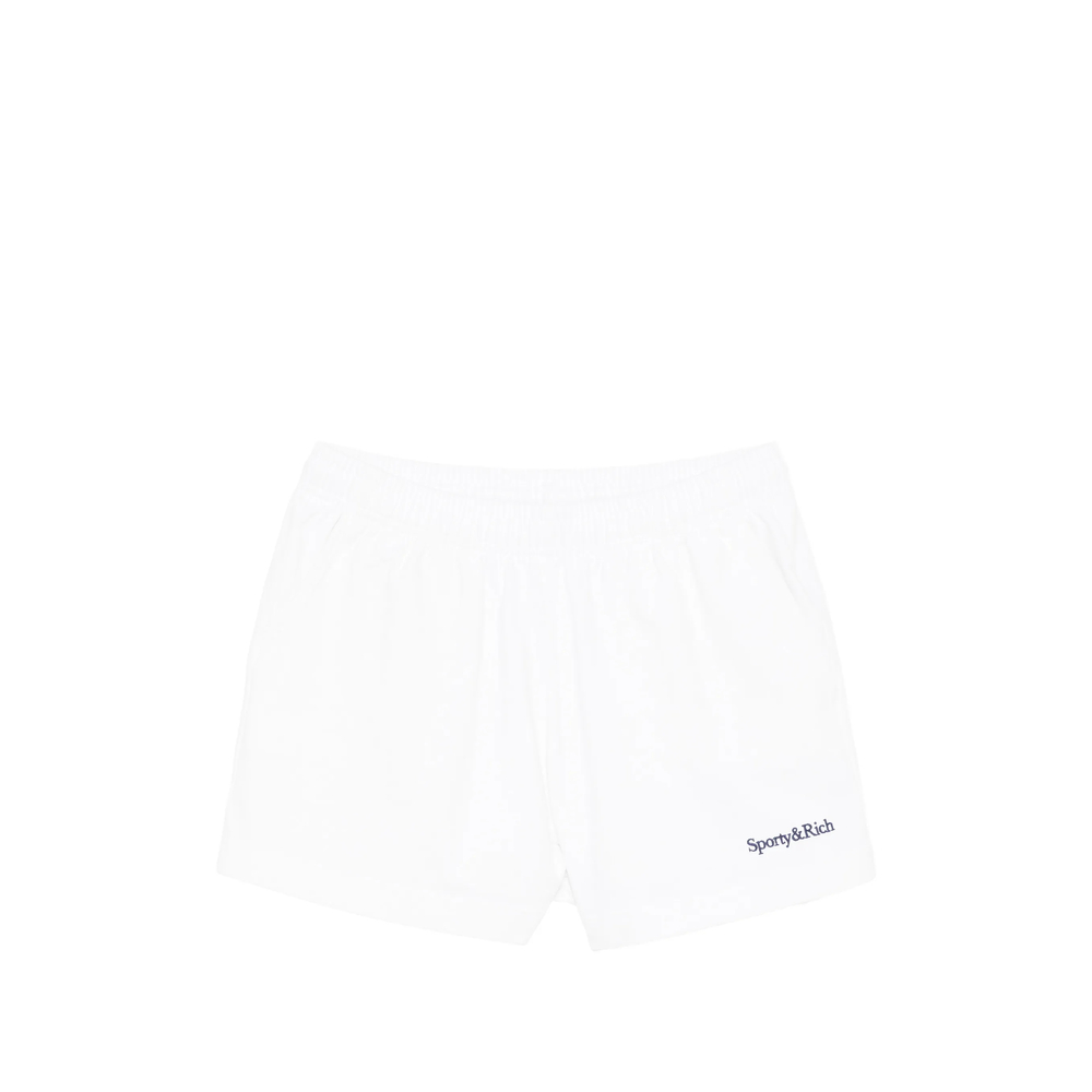 Sporty & Rich Logo-embroidered Elasticated Shorts