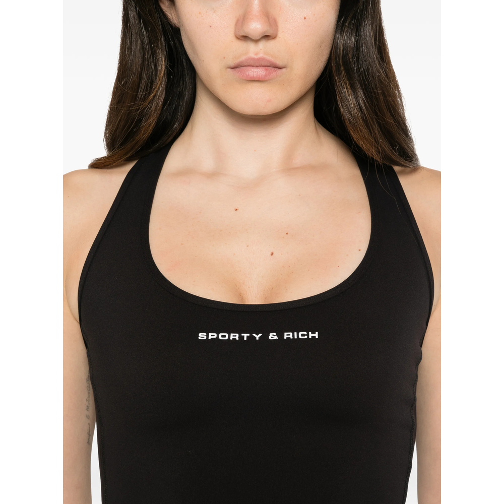 Logo-Print Racerback Tank Top