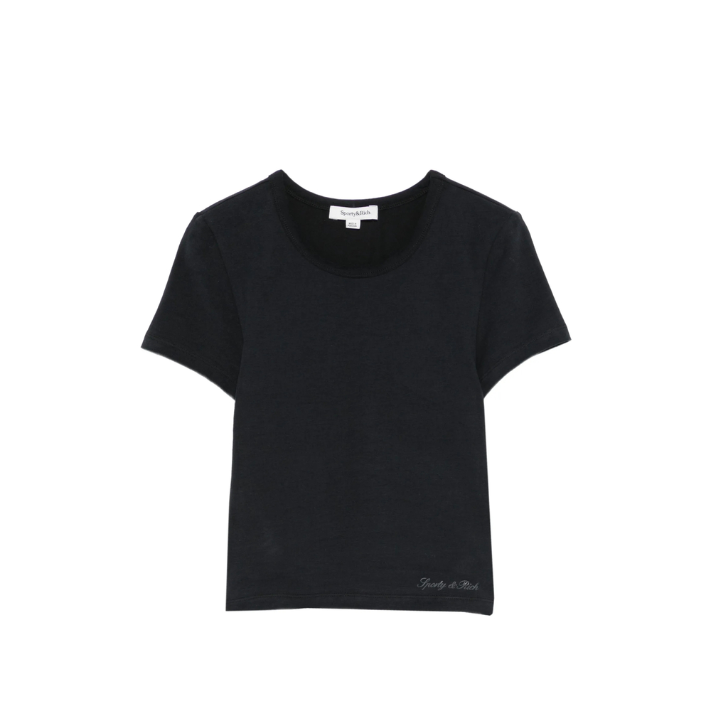 Sporty & Rich Vanessa Logo-print Cropped T-shirt