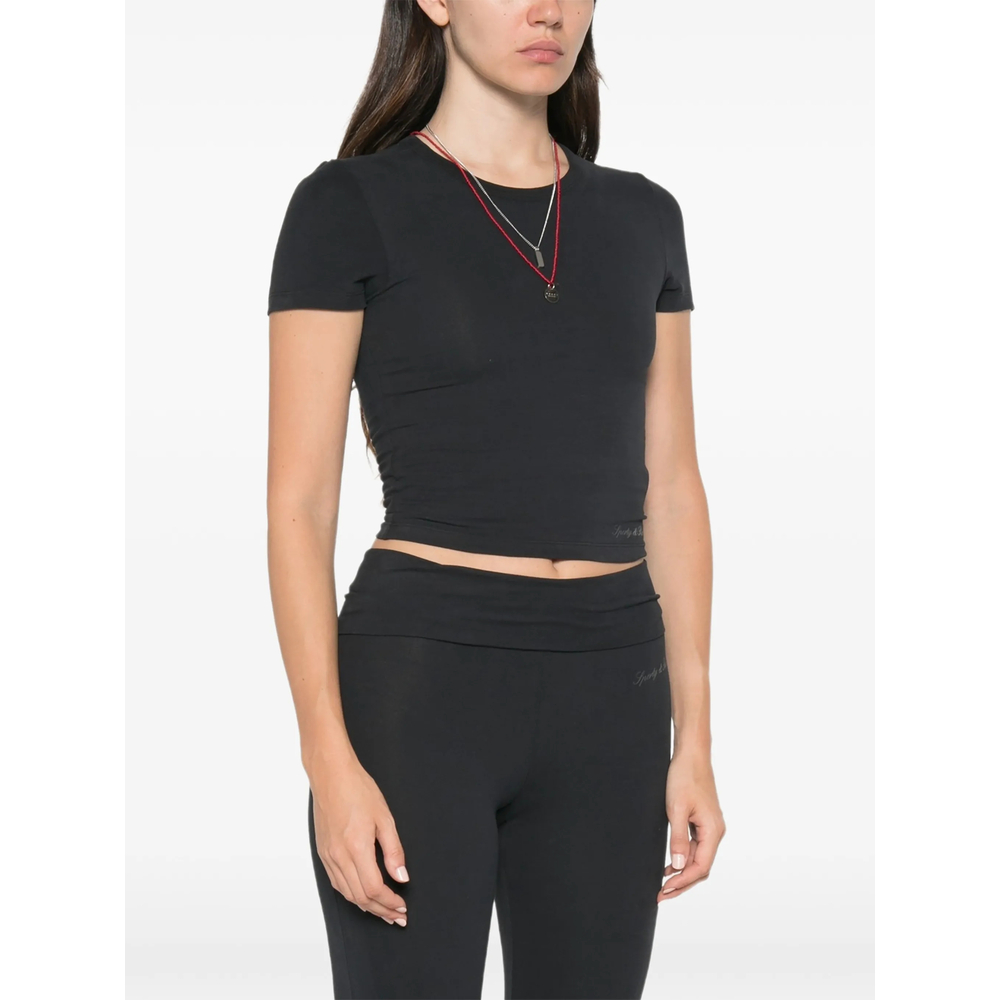 Vanessa Logo-Print Cropped T-Shirt