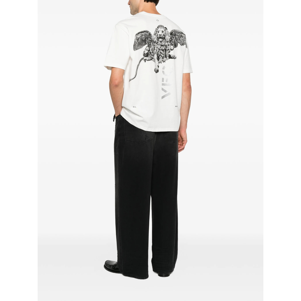 Lion-Print Logo-Patch T-Shirt