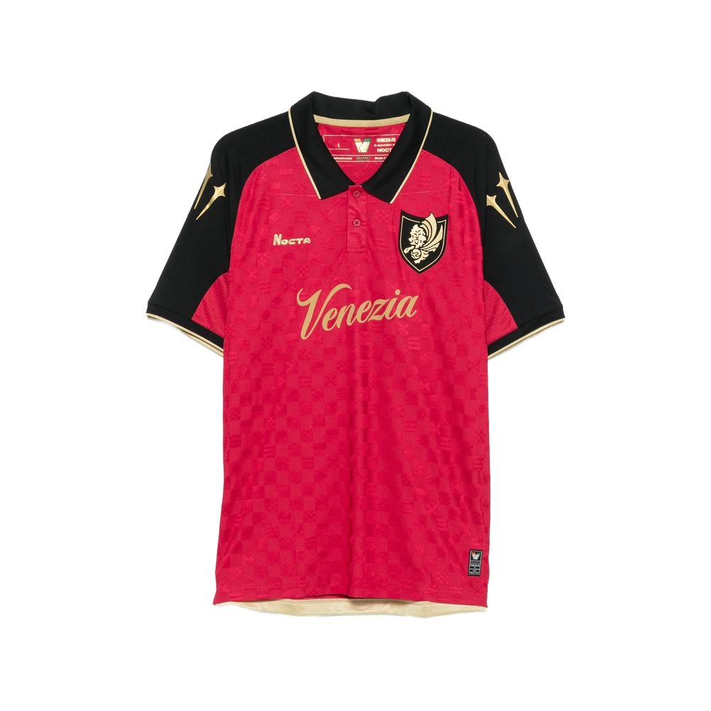 Nocta Venezia FC Logo-patch Checkered Polo Shirt