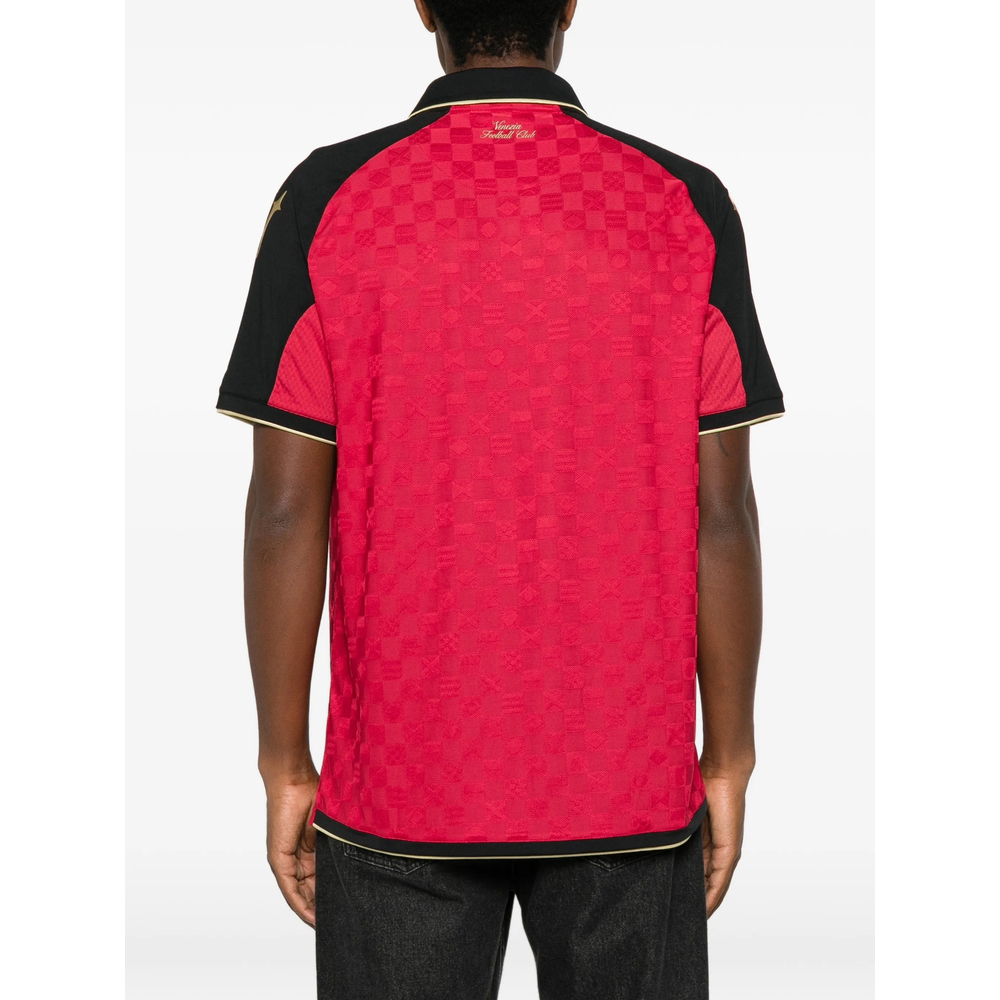 Venezia Fc Logo-Patch Checkered Polo Shirt