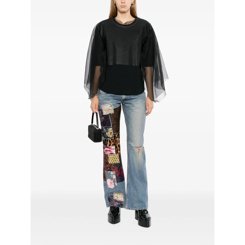 Patchwork Distressed Jeans
