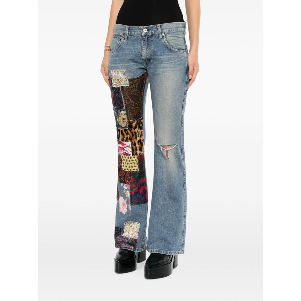 Patchwork Distressed Jeans