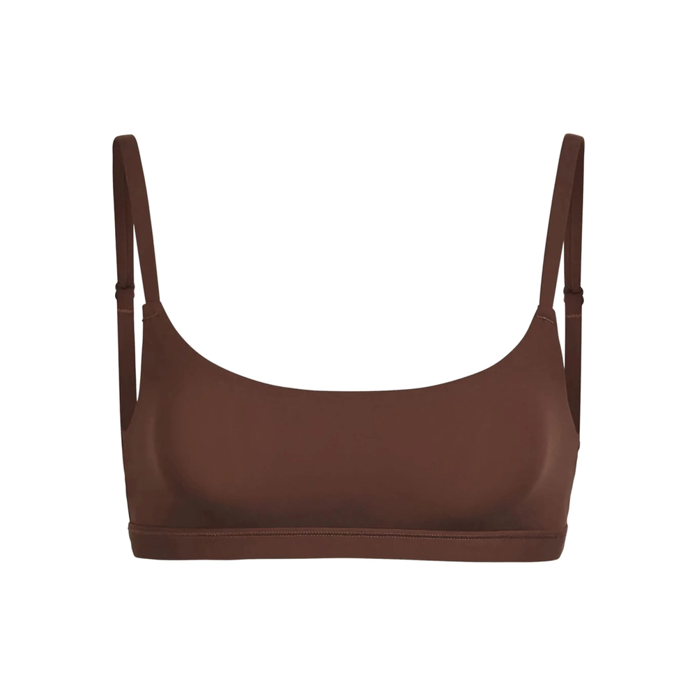 Skims Adjustable-straps Scoop-neck Bralette