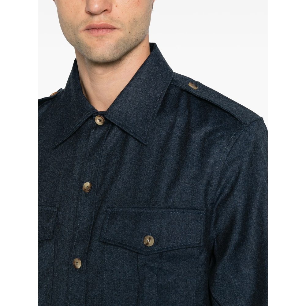Button-Up Epaulette Shirt