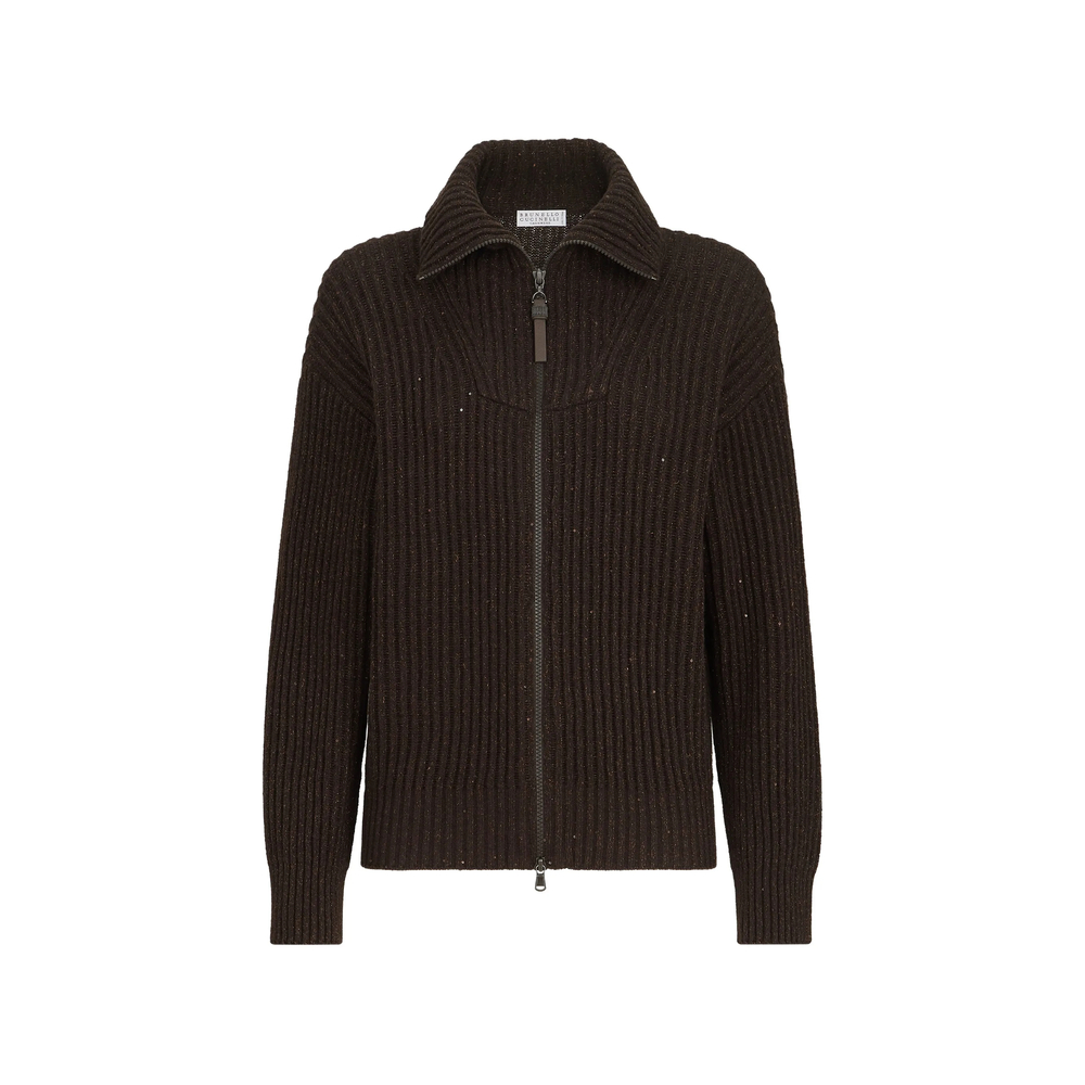 Brunello Cucinelli Sparkling & Dazzling Ribbed-knit Sequin-embellished Cardigan