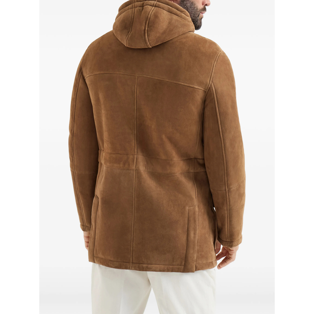 Suede Curly Shearling Parka