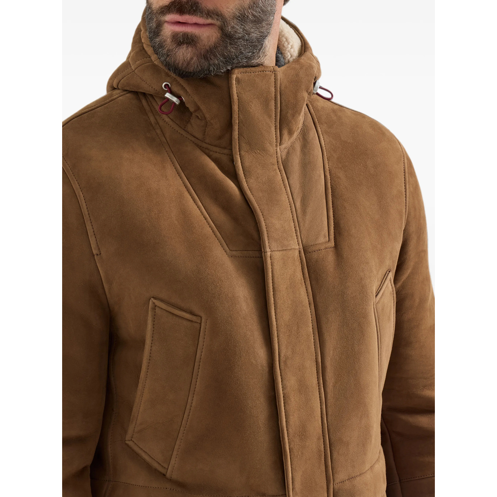Suede Curly Shearling Parka