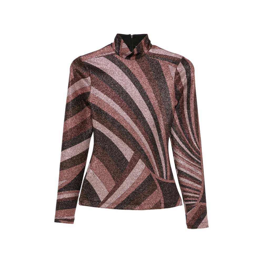 Pucci Iride-Print Glitter-Effect Top