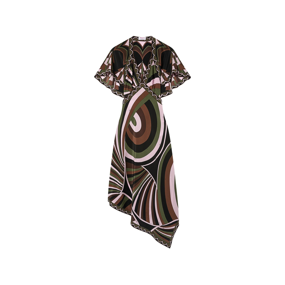 Pucci Iride-and-Baiadera-print Crêpe-de-chine Dress