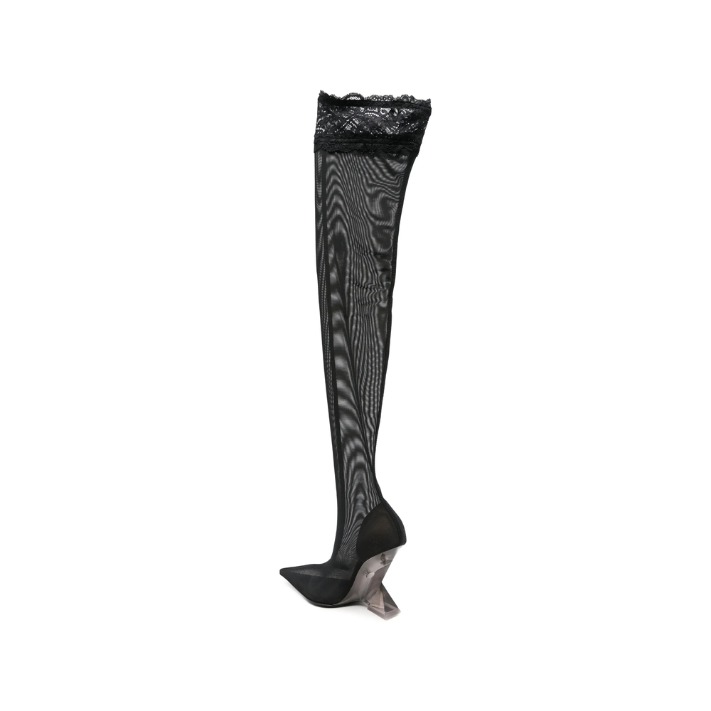 Cheope Thigh-High Lace-Trimmed Boots