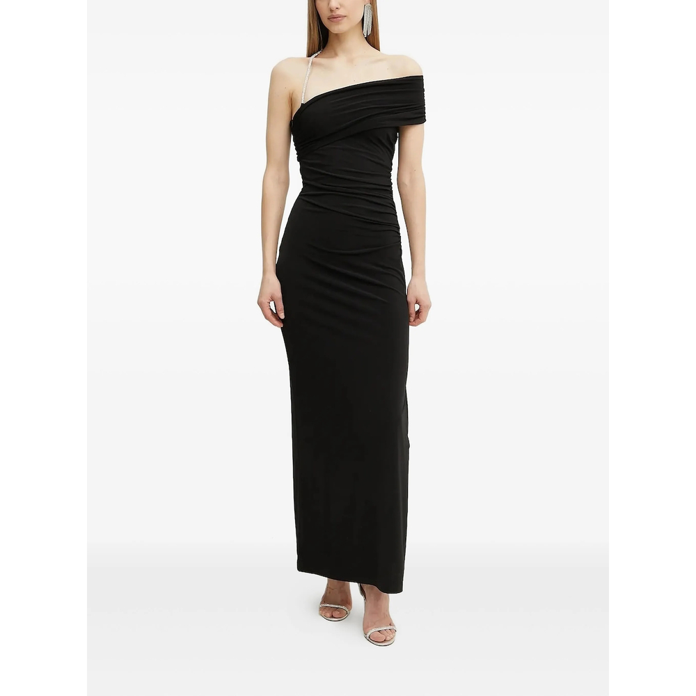 Hervé Léger Olivia Crystal-embellished One-shoulder Maxi Dress