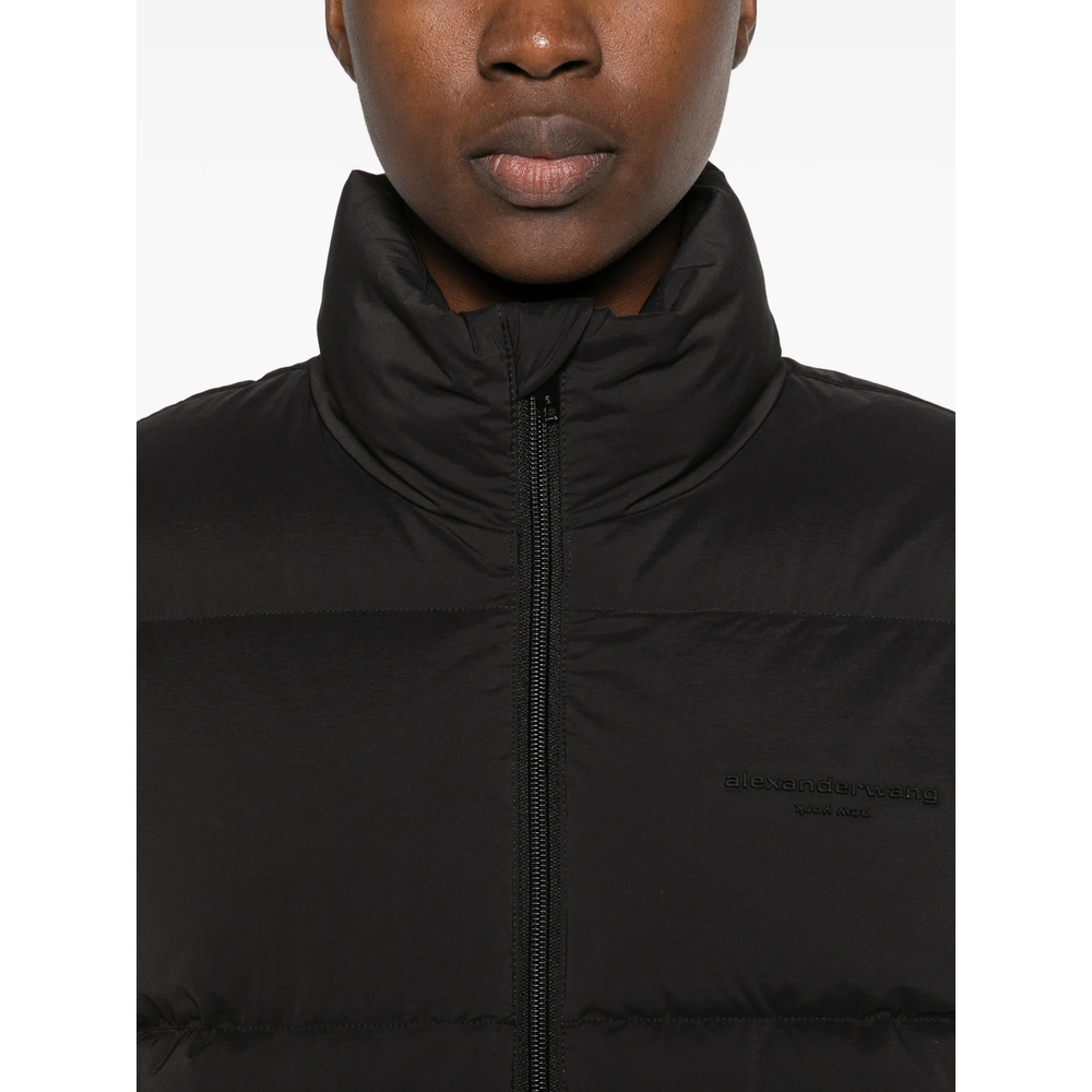 Cropped Channel Puffer Jacket
