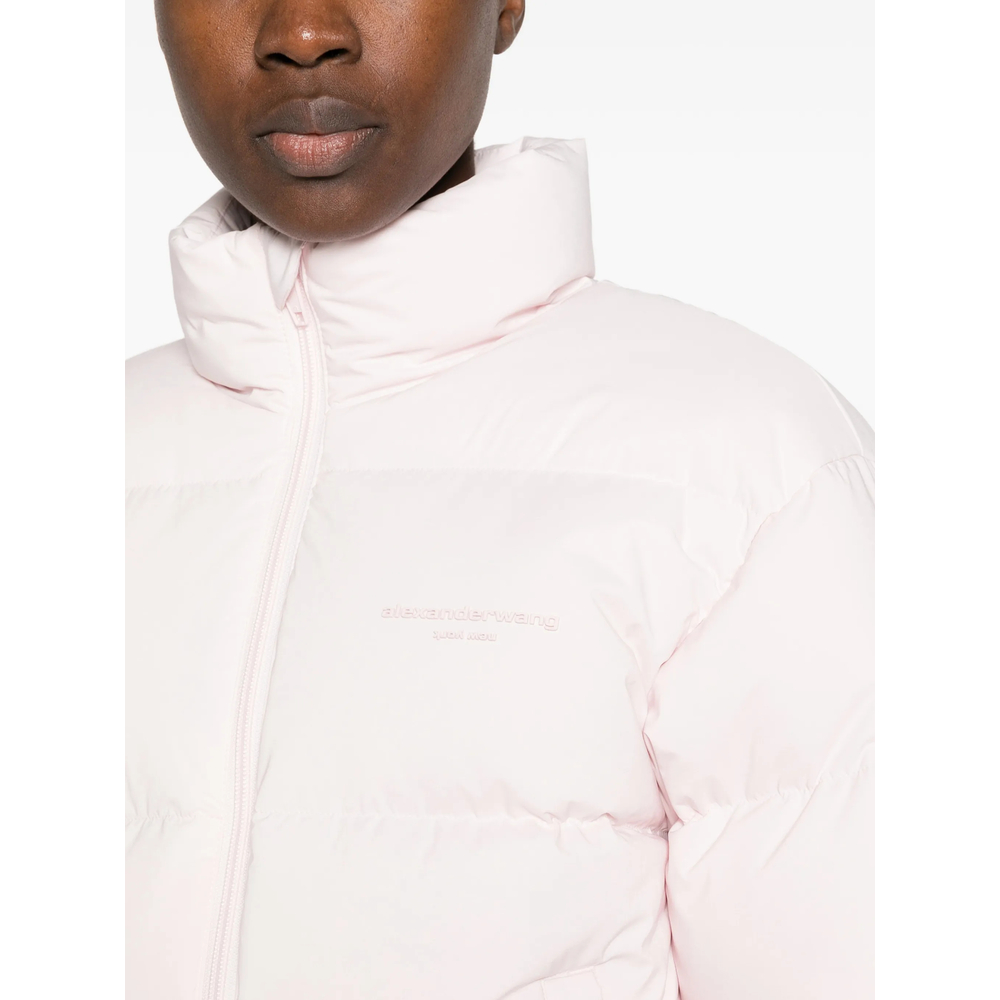 Cropped Channel Puffer Jacket