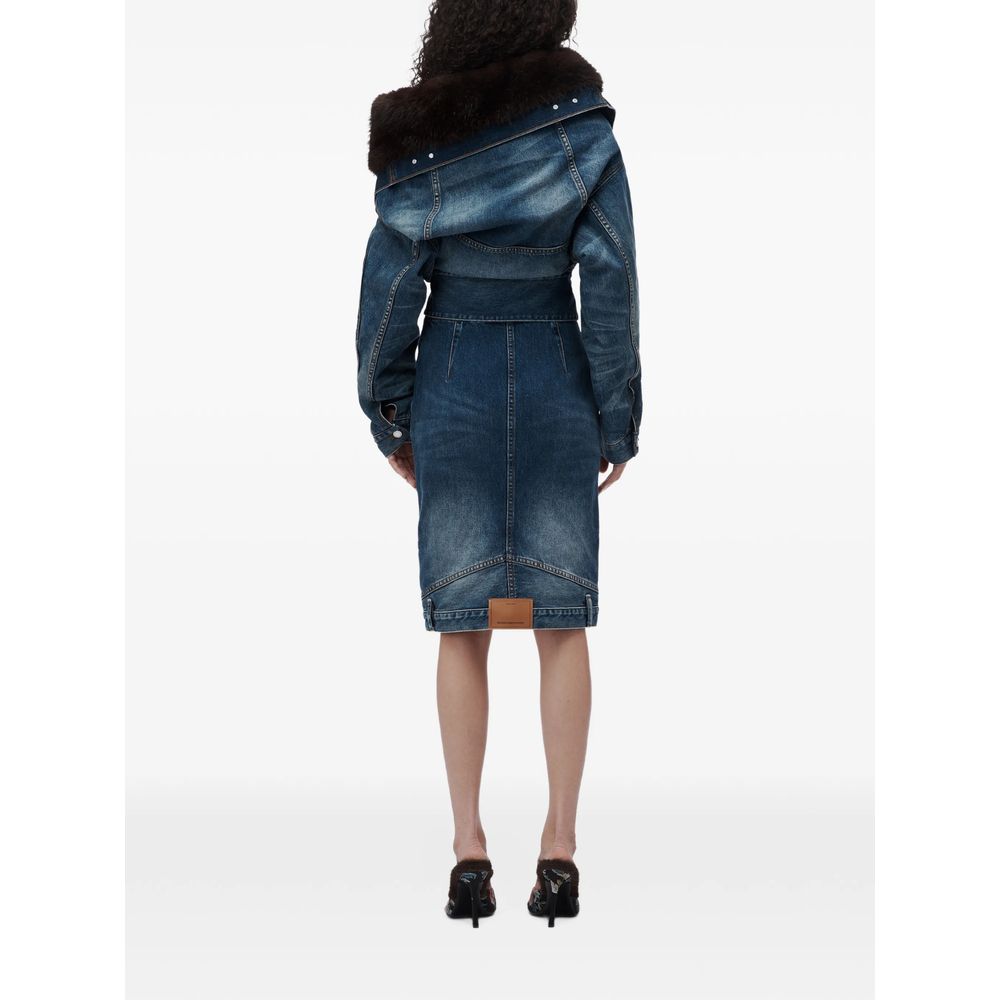 Upside Down Denim Pencil Skirt