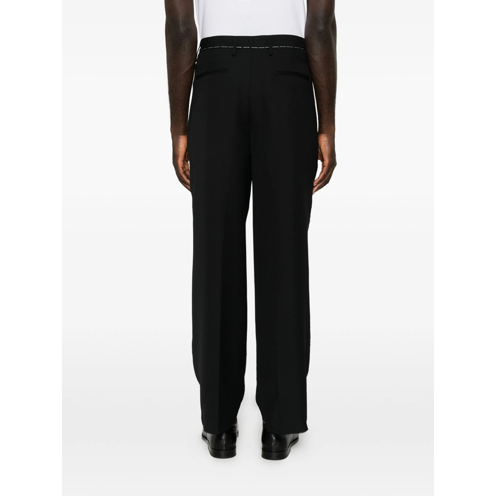 Contrast-Stitch Trousers