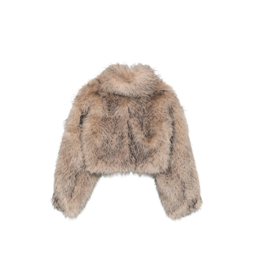 Faux-Fur Cropped Jacket