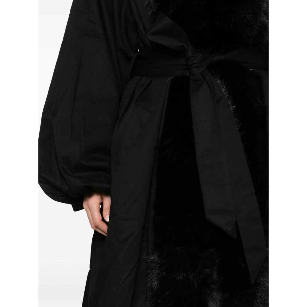 Faux-Fur Trim Hooded Coat