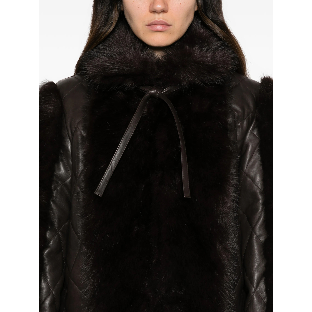 Faux Fur-Trimmed Quilted Jacket