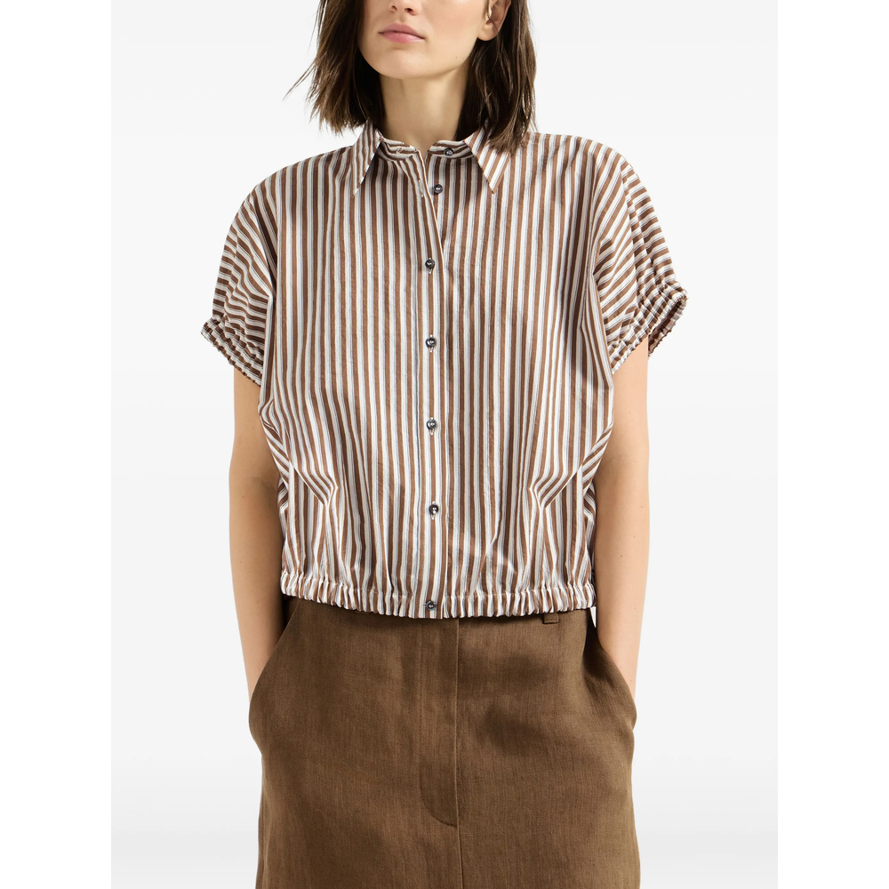 Striped Monili-Embellished Shirt