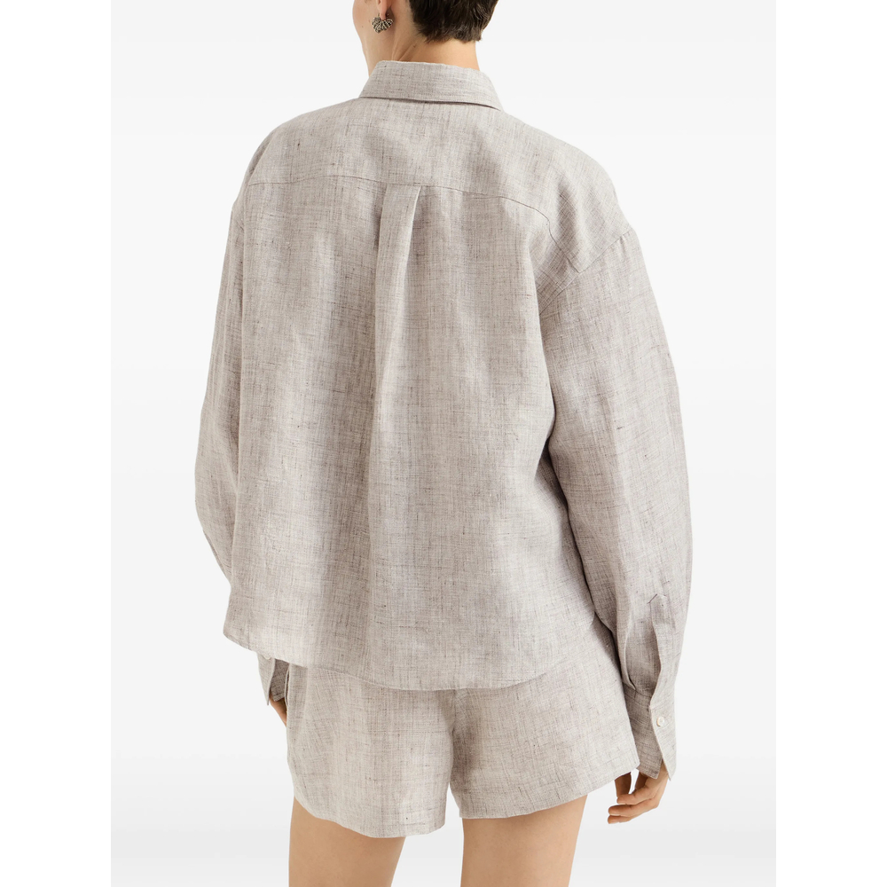 Monili-Embellished Chest-Pocket Shirt